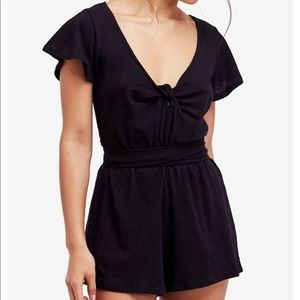 Free people ballerina romper in black